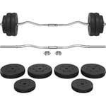 Yaheetech Ensemble d’haltère 30 kg Kit Barre de Musculation Exercices de Fitness Entraînement à la Maison/Gym