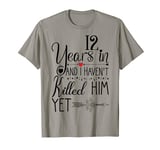 12th Wedding Anniversary Gift for Her 12 Years of Marriage T-Shirt