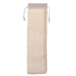 1pc Portable Metal Straw Bags Resuable Linen Storage Bag T