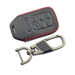 FMXKSW Étui à clés de Voiture en Cuir Housse de Porte-clés à Distance Intelligente pour Honda Pilot EX EX-L Insight Hybride CR-V Civic Accord Accessoire Auto