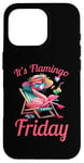 Coque pour iPhone 16 Pro Citation amusante des flamants roses It's Flamingo Friday