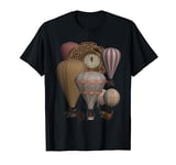 Steampunk Vintage Hot Air Balloons Air Ships Clock Gears T-Shirt