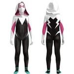 Ghost Spider-gwen Kostym Cosplay Kostym Fest Jumpsuit Monterade Barnkläder Spiderman Ansiktsmålning 190cm - Perfet 170cm