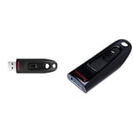 Clé USB 3.0 SanDisk Ultra 64 Go avec Une Vitesse de Lecture allant jusqu'à 130 Mo/s avec Clé USB 3.0 SanDisk Ultra 32 Go avec Une Vitesse de Lecture allant jusqu'à 130 Mo/s