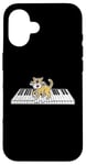 iPhone 16 Piano Cat Kitten Pianist Keyboard Player Case