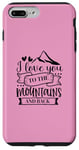 iPhone 7 Plus/8 Plus Love You To The Mountains And Back Cute Outdoor Valentine Case