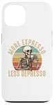 Coque pour iPhone 13 Plus d'expresso Moins de Depresso Funny Coffee Expresso Lover