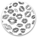 2 x Vinyl Stickers 25cm (bw) - Red Lipstick Kisses Valentine  #35750