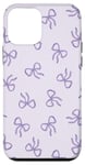 iPhone 12 mini Lilac Coquette Aesthetic Bow Pattern Cute Violet Ribbons Case