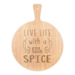 Live Life With A Little Spice Chilli Pizza Board Paddle Wooden Spicy Funny