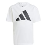 adidas Unisex Kids Essentials Big Logo T-Shirt, White/Black, 6-7 Years