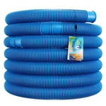 Tuyau de piscine MONZANA - 14m Ø38mm - Bleu flexible et résistant - Pour pompe, aspiration et arrosage