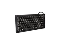 CHERRY Compact-Keyboard G84-4100, American layout, QWERTY keyboard, wired keyboard, compact design, ML mechanism, black