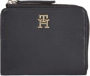 Tommy Hilfiger Femme Portefeuille Slim Petit, Multicolore (Black), Taille Unique