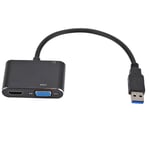 2 in 1 Yhteensopiva USB-teräväpiirto-multimedialiitännän ja VGA-sovitinkaapelin kanssa Yhteensopiva 1080p USB 3.0 -teräväpiirto-multimedialiitännän kanssa VGA-muuntimen tuki xp Windows 7 8 10