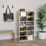 vidaXL Shoe Rack  Oak 54x34x100 cm Chipboard Container