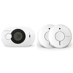 Fireangel FA3322 Digital CO Alarm with 10 Year Sealed For Life Battery & Optical Smoke Alarm with 10 Year Sealed For Life Battery, FA6620-R-T2 - Twin Pack, White