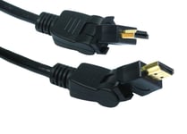 Swivel 5m HDMI Cable High Speed 3D Ready Lead Rotate and Twist Plugs 16.40ft