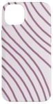 Coque pour iPhone 14 Plus Art abstrait motif ligne de couleur rose