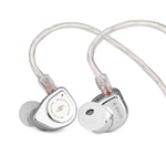 Linsoul SIMGOT EW200 Écouteurs Intra-Auriculaires avec Diaphragme SCP de 10 mm, Corps Entièrement Métallique, Câble OFC Détachable de 0,78 mm à 2 pin, pour Audiophiles et Musiciens (EW200 sans Micro)