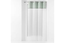 Douceur D Interieur Voilages Panneau a oeillets 137 x 240 cm voile sable+top coton jolibel menthe