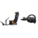 Evolution Pro Red Bull Esports + Logitech G920 Driving Force Volant de Course avec Pédales, Retour de Force, Palettes Volant Acier Inoxydable, Volant en Cuir, Rotation du Volant 900°, Prise EU