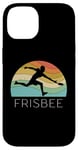 Coque pour iPhone 14 Ultimate Frisbee Disque volant rétro pour homme et femme