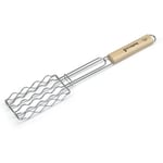 Grilles de cuisson barbecue et fumoir Barbecook Grille barbecue pour saucisses, Acier Chromé-Bouleau FSC, 51 cm 3683