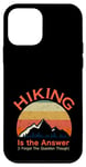 Coque pour iPhone 12 mini Randonnée, camping, montagne, sentier, marche, course à pied, plein air, drôle