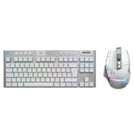 Logitech G G915 X LIGHTSPEED TKL Clavier gaming sans fil ultra-plat, touches PBT double couche, touches entièrement programmables, FRA AZERTY,Logitech G502 X PLUS LIGHTSPEED Souris Gaming RVB Sans Fil