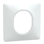 Plaque de finition 1 poste Schneider Electric Ovalis S320702 coloris blanc l.87 x P.10 x H.87 mm