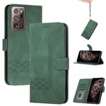 Compatible Avec L'étui Samsung Galaxy S21 Ultra Portefeuille Cuir Pu Couverture De Carte Avec Pratique Stand Caractéristique - Vert