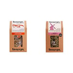 Teapigs Sweet Ginger Tea Bags Made With Whole Leaves (1 Pack of 50 Tea Bags) & Liquorice and Peppermint Tea Made With Whole Flowers (1 Pack of 50 Tea Bags)