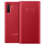 Housse Samsung Galaxy Note 10 Étui Porte-carte LED View Cover Original Rouge