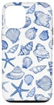 Coque pour iPhone 15 Blue Seashells And Starfish Beach Summer Coastal Phone Cover