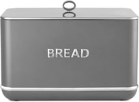 Tower GREY Bread Bin Breadbin Stylish Renaissance Kitchen Large Storage Box