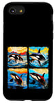 iPhone SE (2020) / 7 / 8 Orca Killer Whale Pop Art Colorful Drawing Painting Case