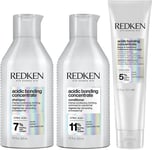 REDKEN Acidic Bonding Concentrate, Shampoo 300 Ml, Conditioner 300 Ml & Leave in