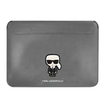 Karl Lagerfeld laptop cover 16" Saffiano Ikonik Karl - sølv