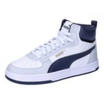 Puma Unisex Youth Puma Caven 2.0 Mid Jr Sneakers, Puma White-Silver Mist-Puma Black, 4 UK