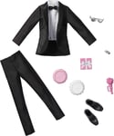 Barbie Ken Costume de Mariage Noir avec Son Noeud Papillon