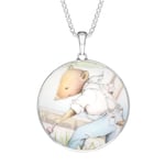 Sterling Silver Royal Doulton China Wind In The Willows Round Necklace