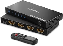 Hdmi Switch 4K 60Hz, Hdmi 2.0 Commutateur 3 In 1 Out, 3 Port Hdmi Selector Box With Ir Télécommande Soutien Hdcp 2.2 Hdr10 3D 18Gbps Pour Xbox Ps4 Roku Hdtv Monitor