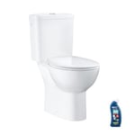 WC à poser sans bride GROHE Bau Ceramic Quickfix avec abattant frein de chute declipsable + nettoyant