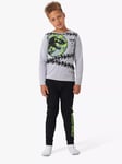 Angel & Rocket Kids' Jurassic Park Pyjamas, Grey Marl