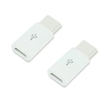 Adaptateur micro USB femelle à type C mâle,pour Xiaomi Mi 8 Redmi Note 7 Huawei P20 P30 Lite Oneplus 6 Samsung Galaxy A7 S8 Plus S9 - Type 2pcs White