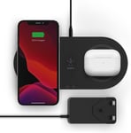 Belkin BOOST 2-in-1 Wireless Charger Pad Dock iPhone Apple AirPods Galaxy Black