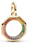 Pandora ME Rainbow Medallion Charm 14k Gold-plated Man-made crystal Multicolor hela 763368C01