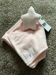 DKNY Jeans Baby Girls Pink Star Comfort Blanket Comforter Brand New