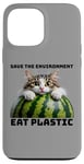 iPhone 13 Pro Max Save The Environment Eat Plastic Funny Microplastics Cat Case